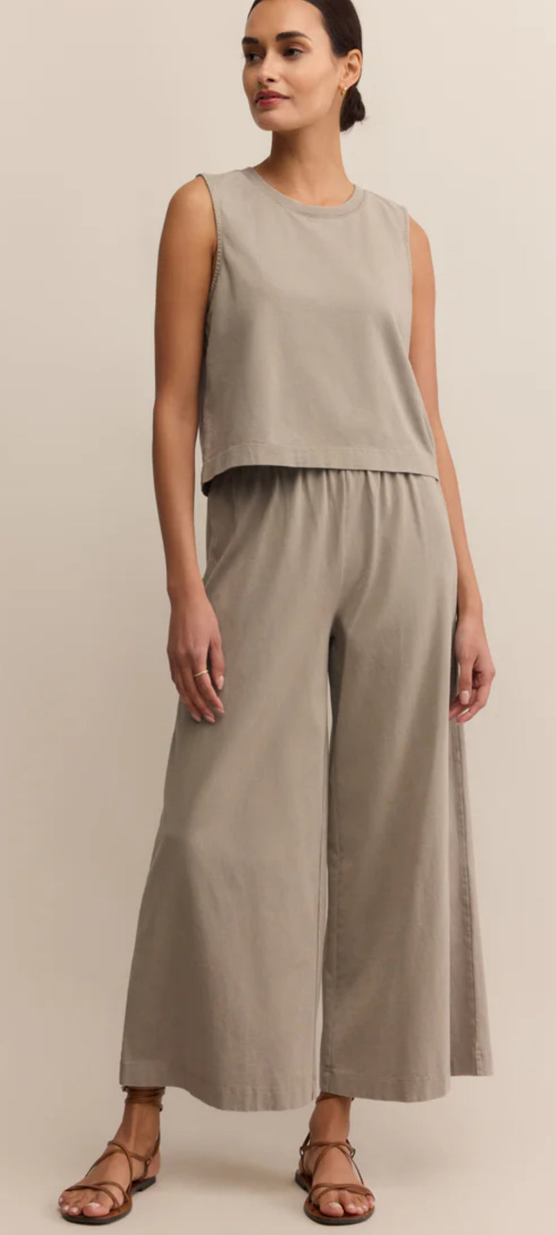 ZP253841 Scout Jersey Crop Flare Pant- Retreat