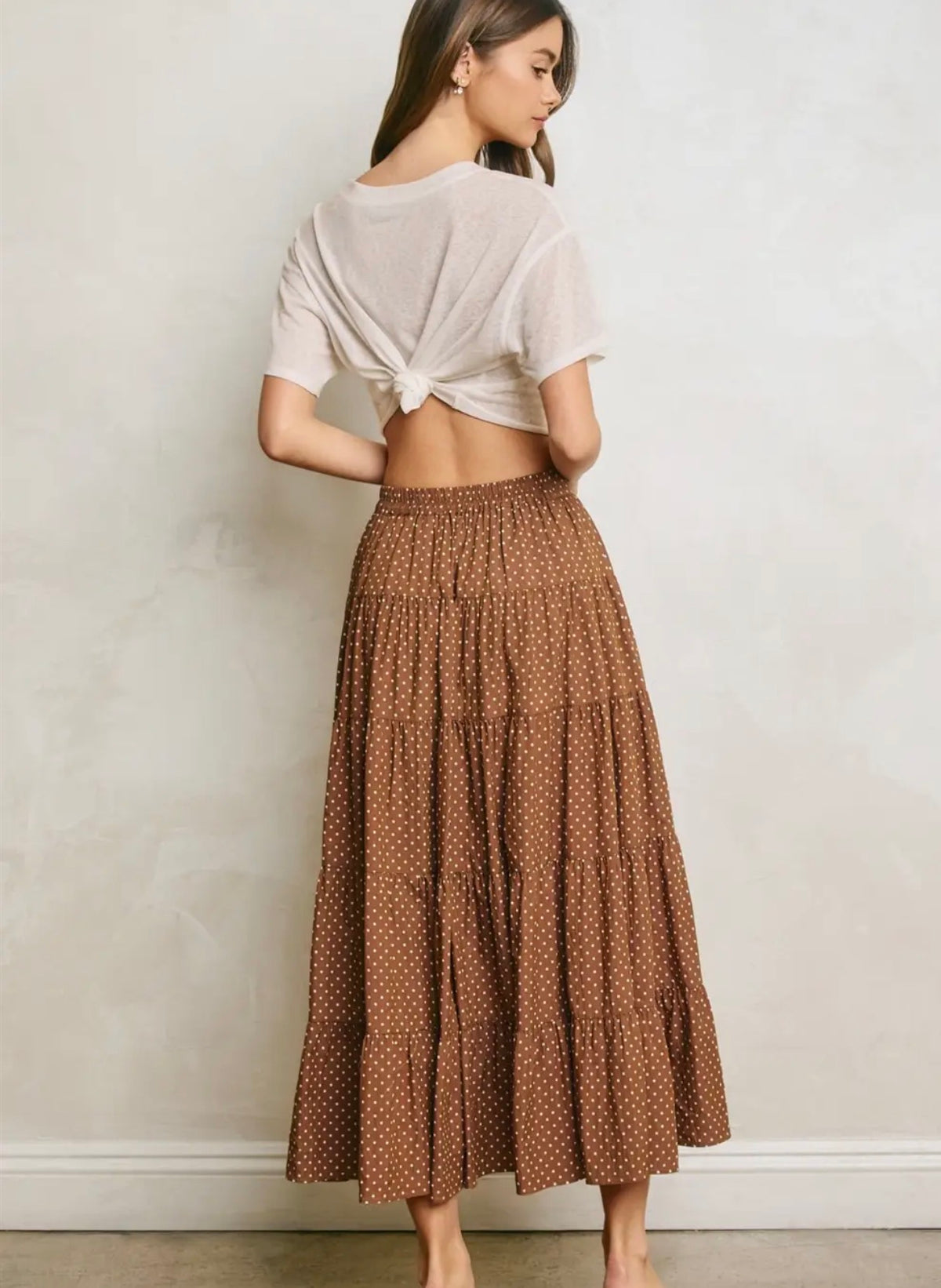 FS13785-Polka Dot Tiered Skirt