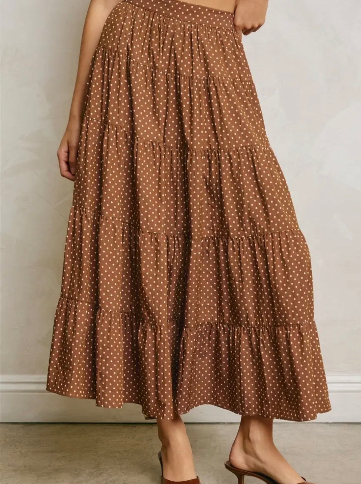 FS13785-Polka Dot Tiered Skirt