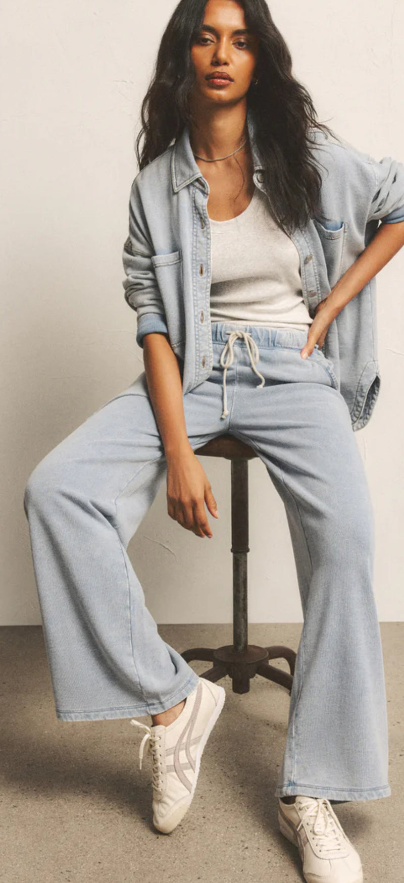 ZP253843 Hunter Knit Denim Pant-Washed Indigo