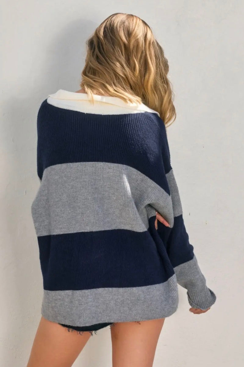 FWT13209 Collar Polo Sweater