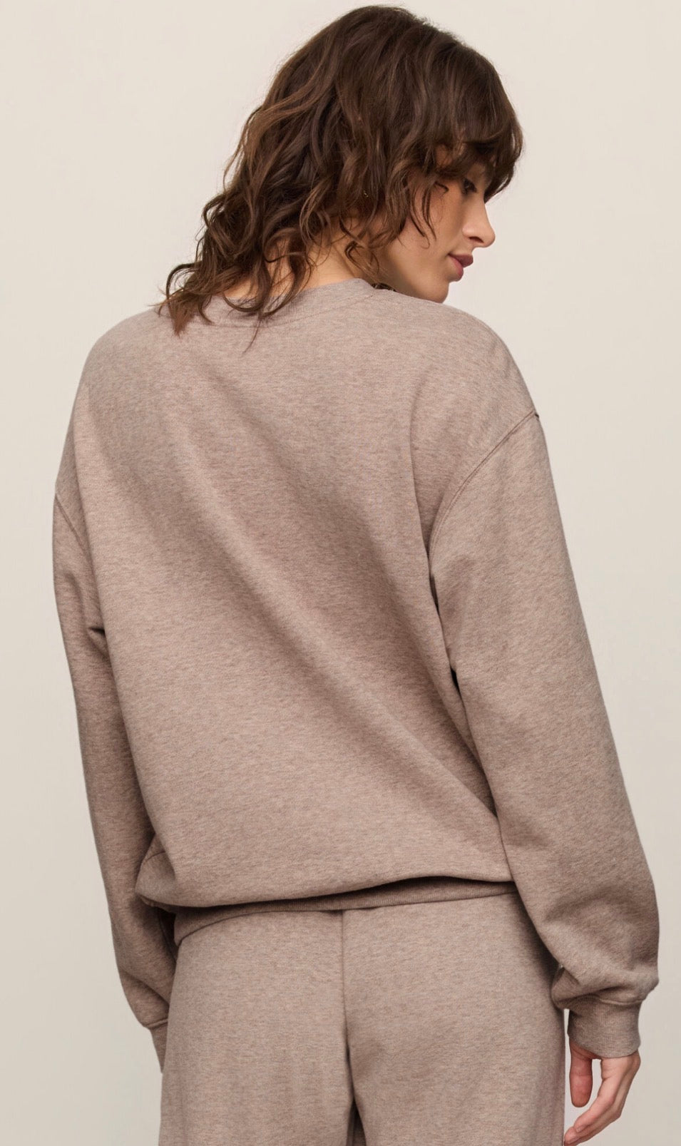 ZT254924 Classic Boyfriend Sweatshirt- Heather Ash