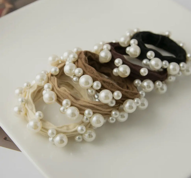 WL-230408C Textured Seamless Pear Hair Ties