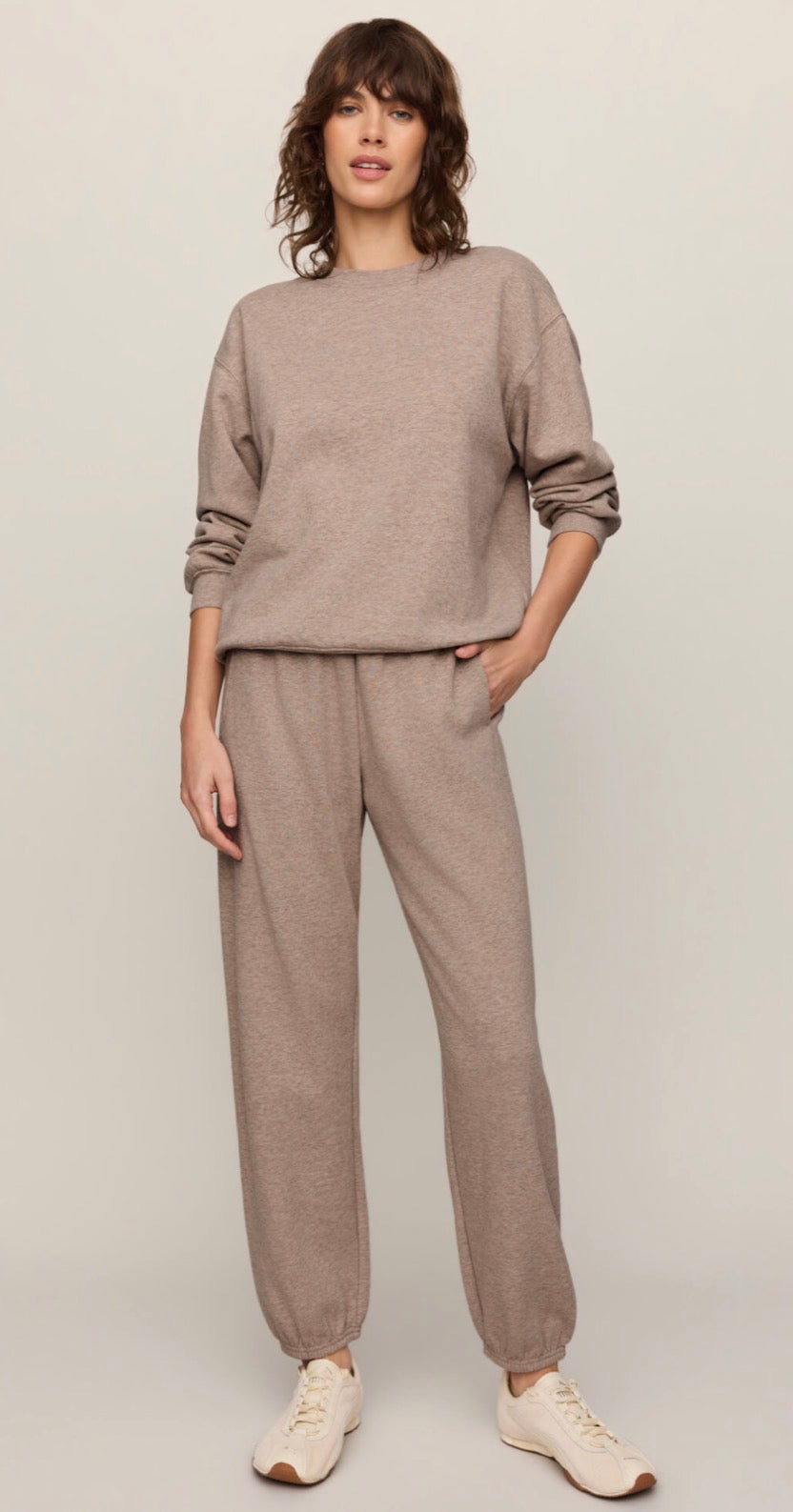 ZT254924 Classic Boyfriend Sweatshirt- Heather Ash