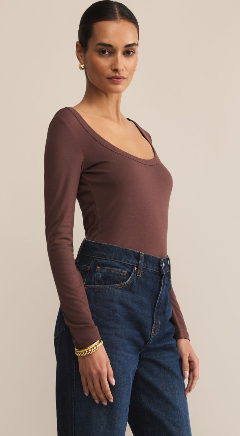 ZT253210 Second Skin Scoop Neck Top