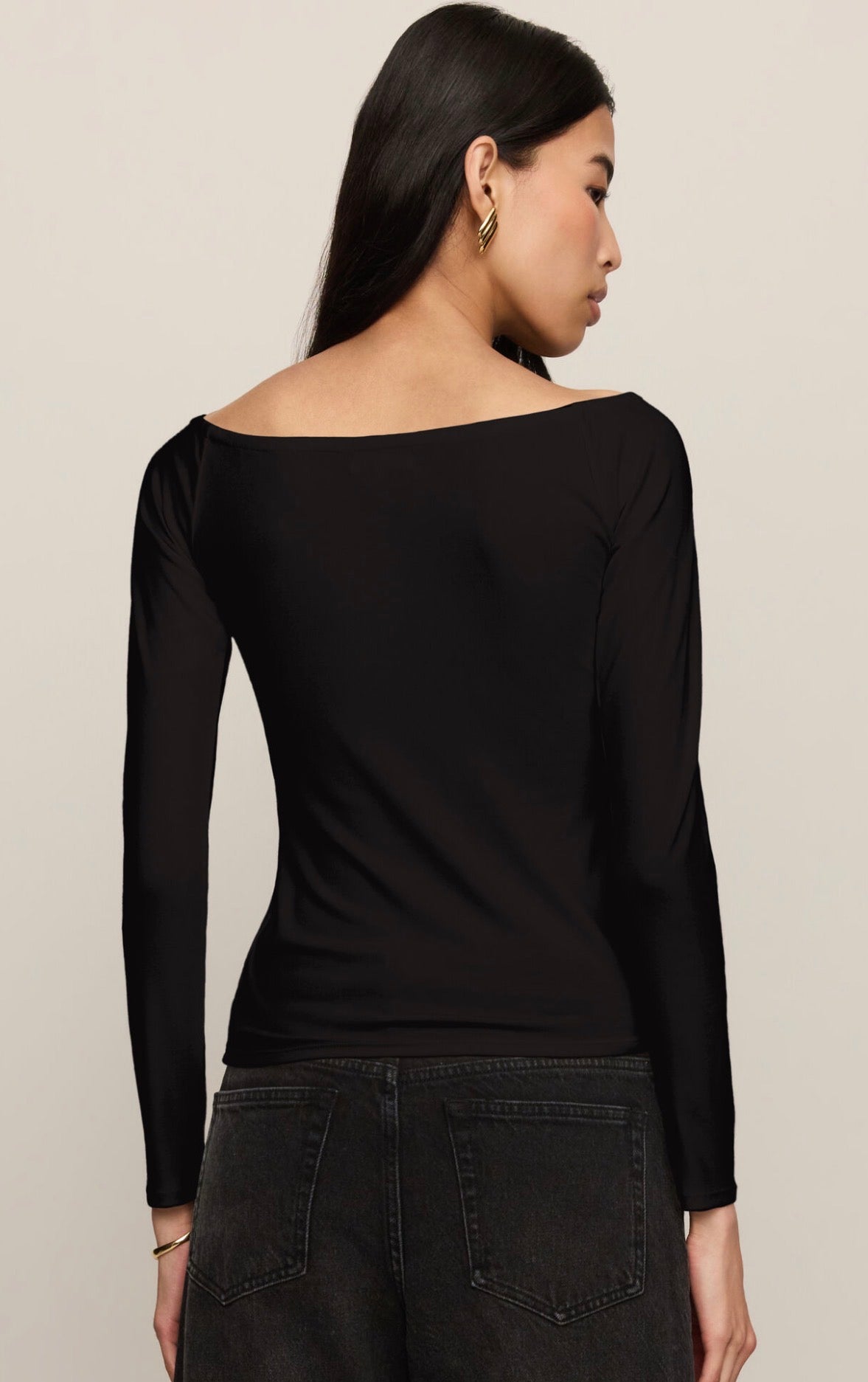 ZT263448 Sabrina Top- Black
