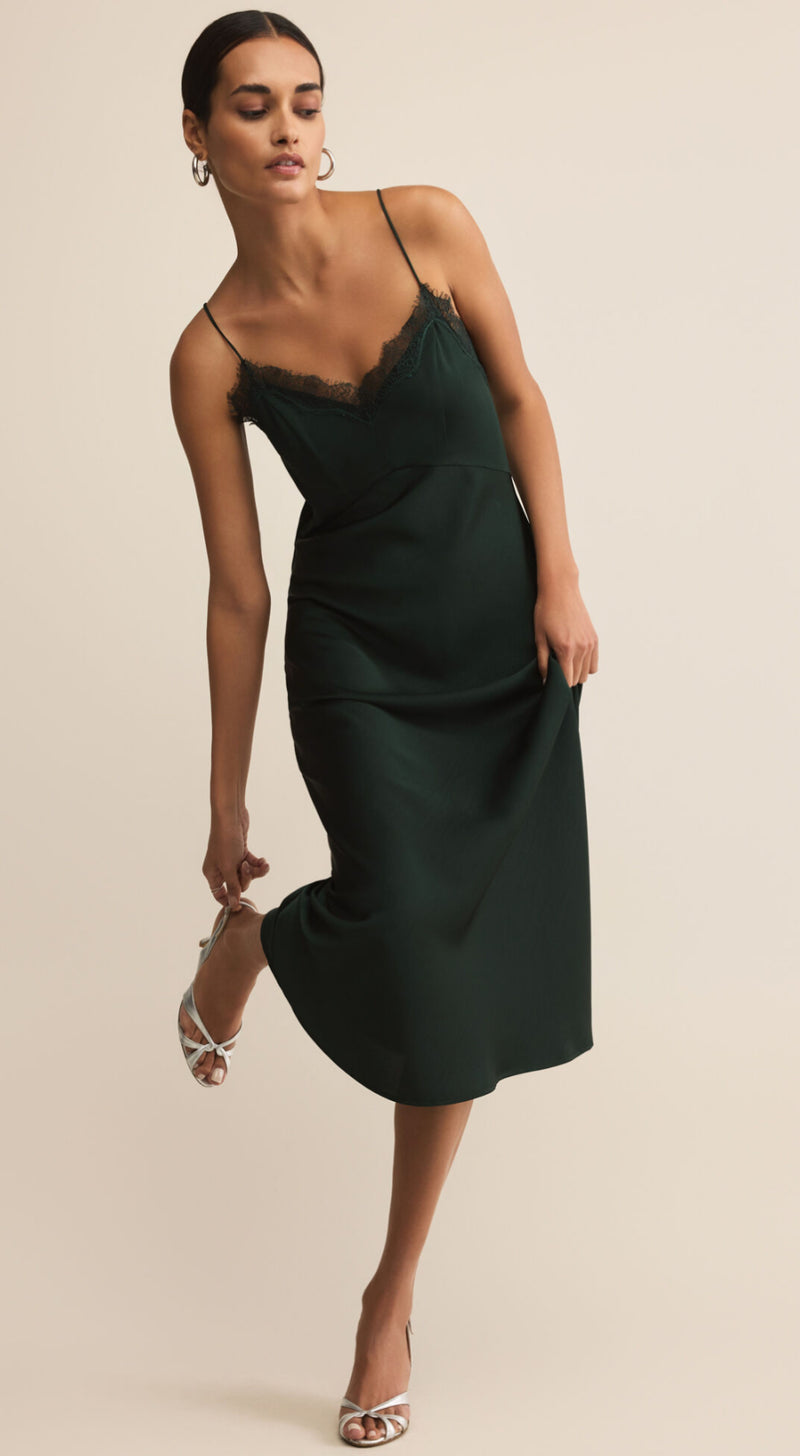 ZD253190 After Hours Satin Luxe Midi Dress