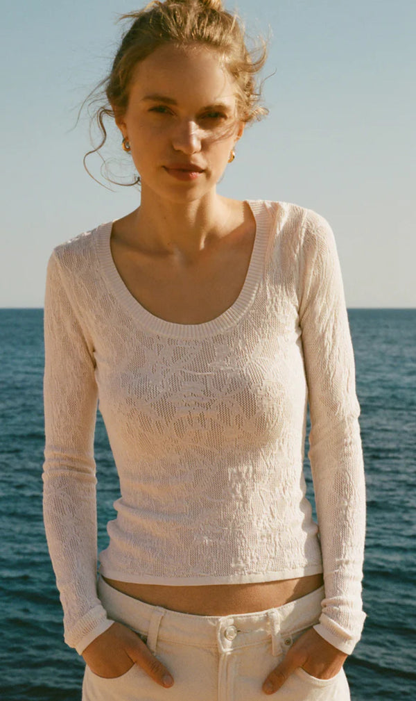 ZW253385 Tibi Mesh Sweater