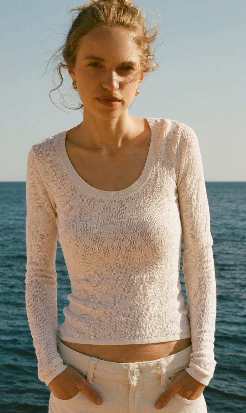 ZW253385 Tibi Mesh Sweater