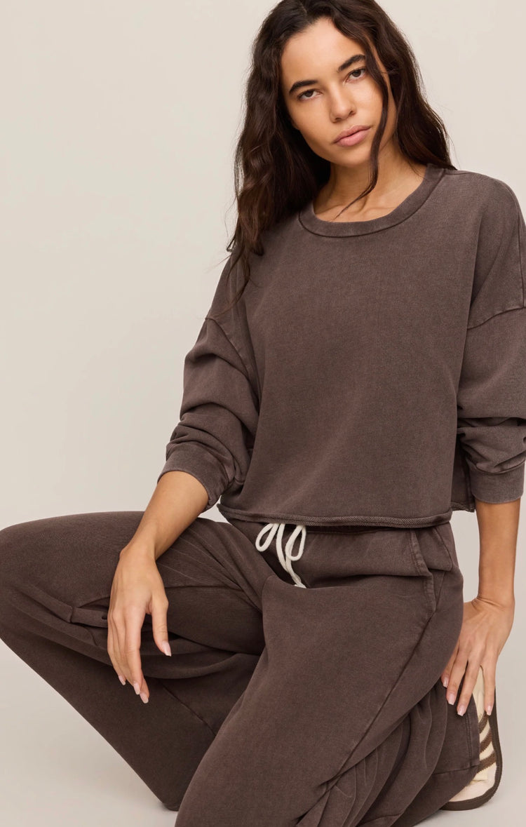 ZT263247 Circuit Sweatshirt- Dark Chocolate