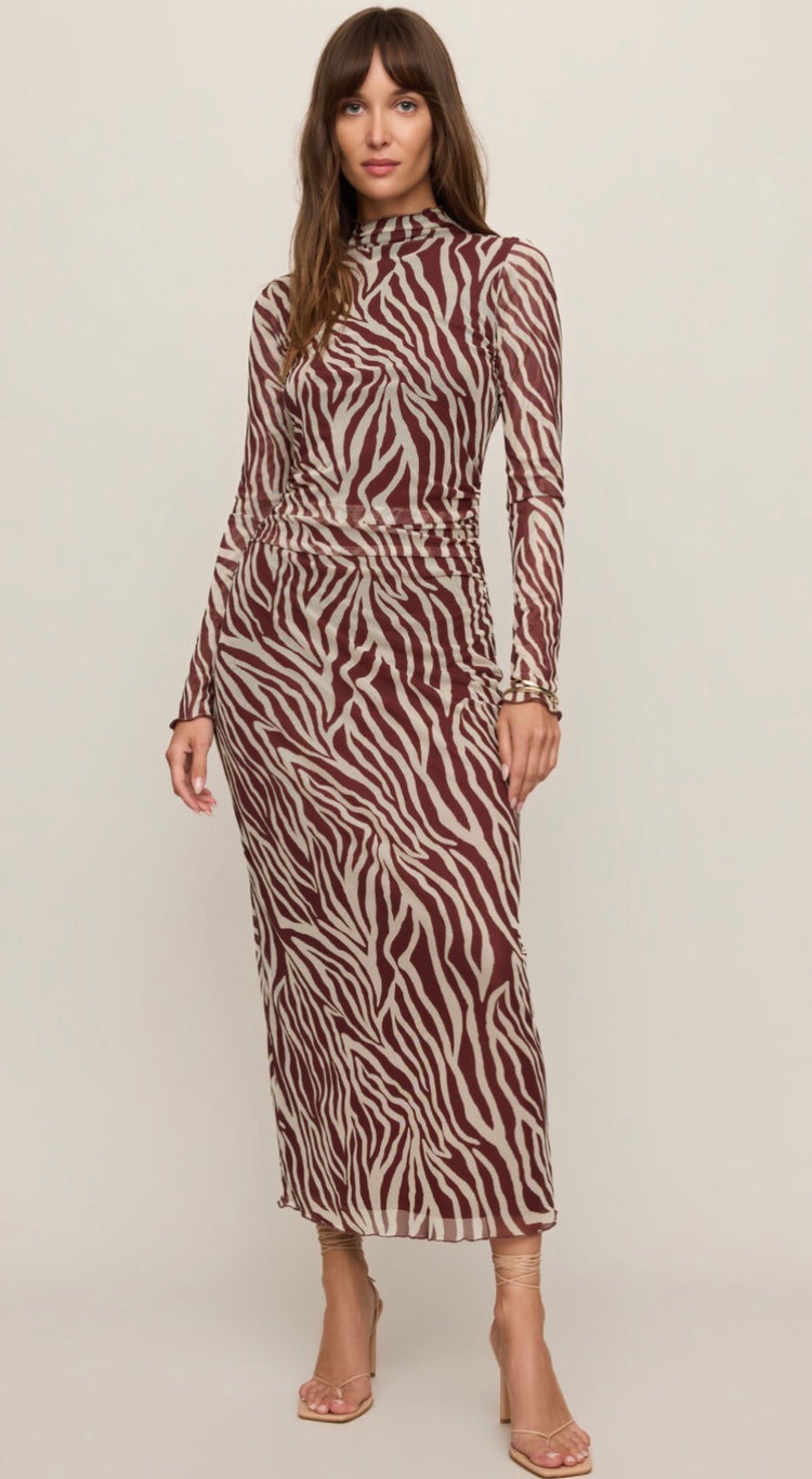 ZD263544 Sevilla Zebra Mesh Dress