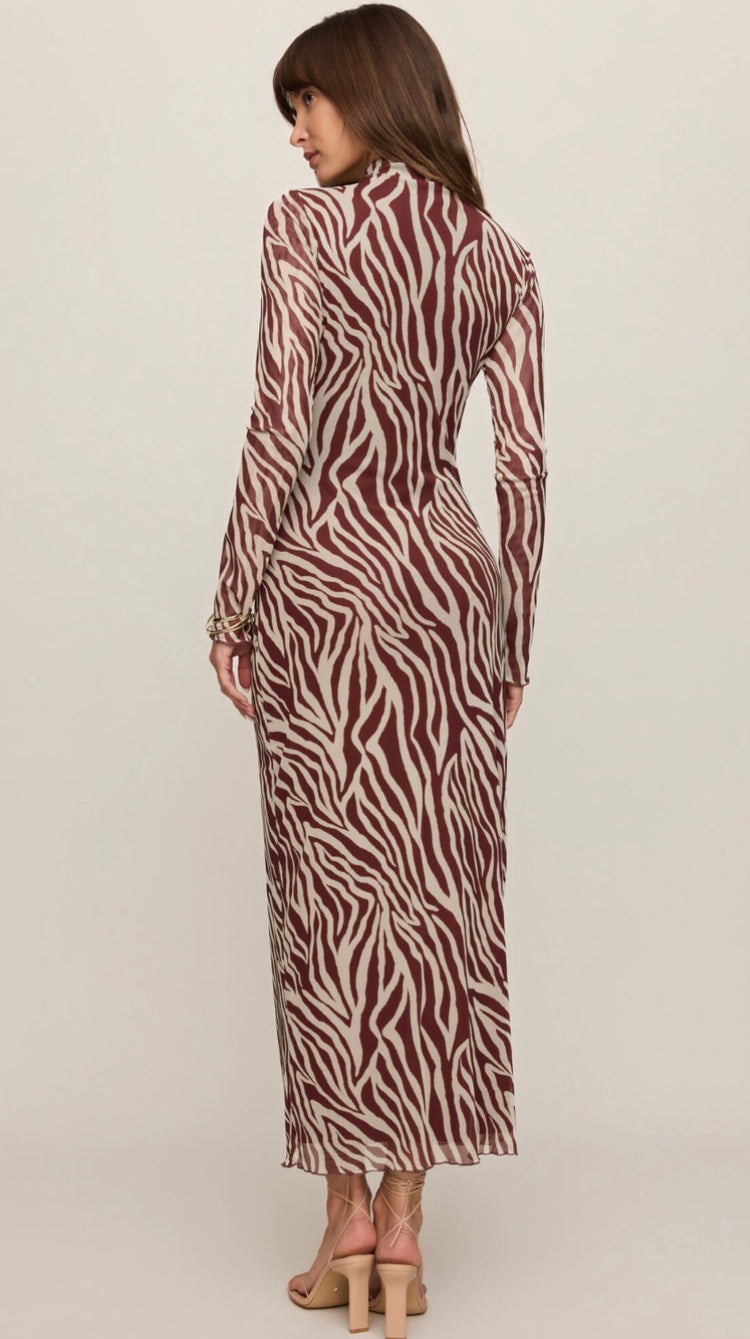 ZD263544 Sevilla Zebra Mesh Dress