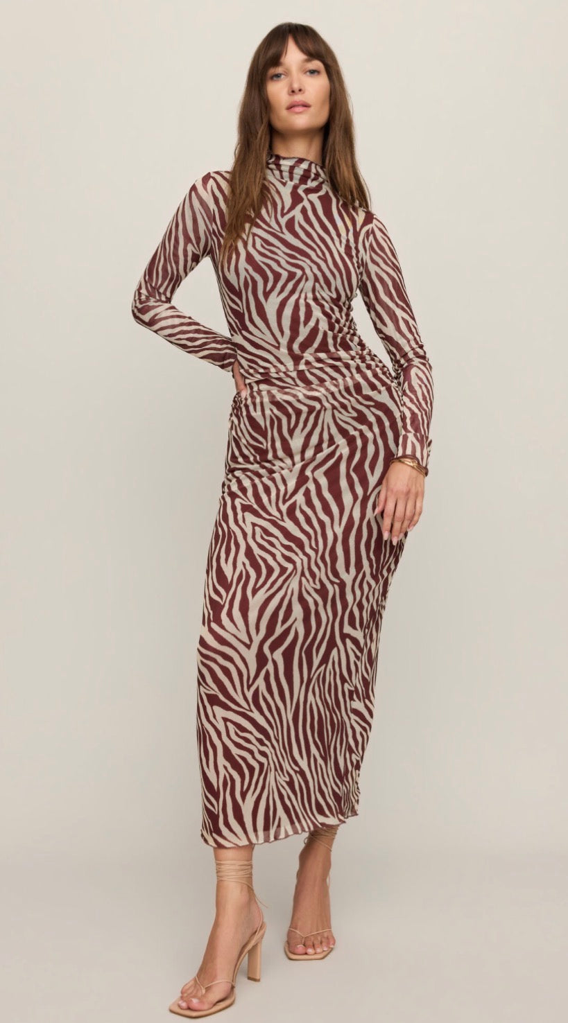ZD263544 Sevilla Zebra Mesh Dress