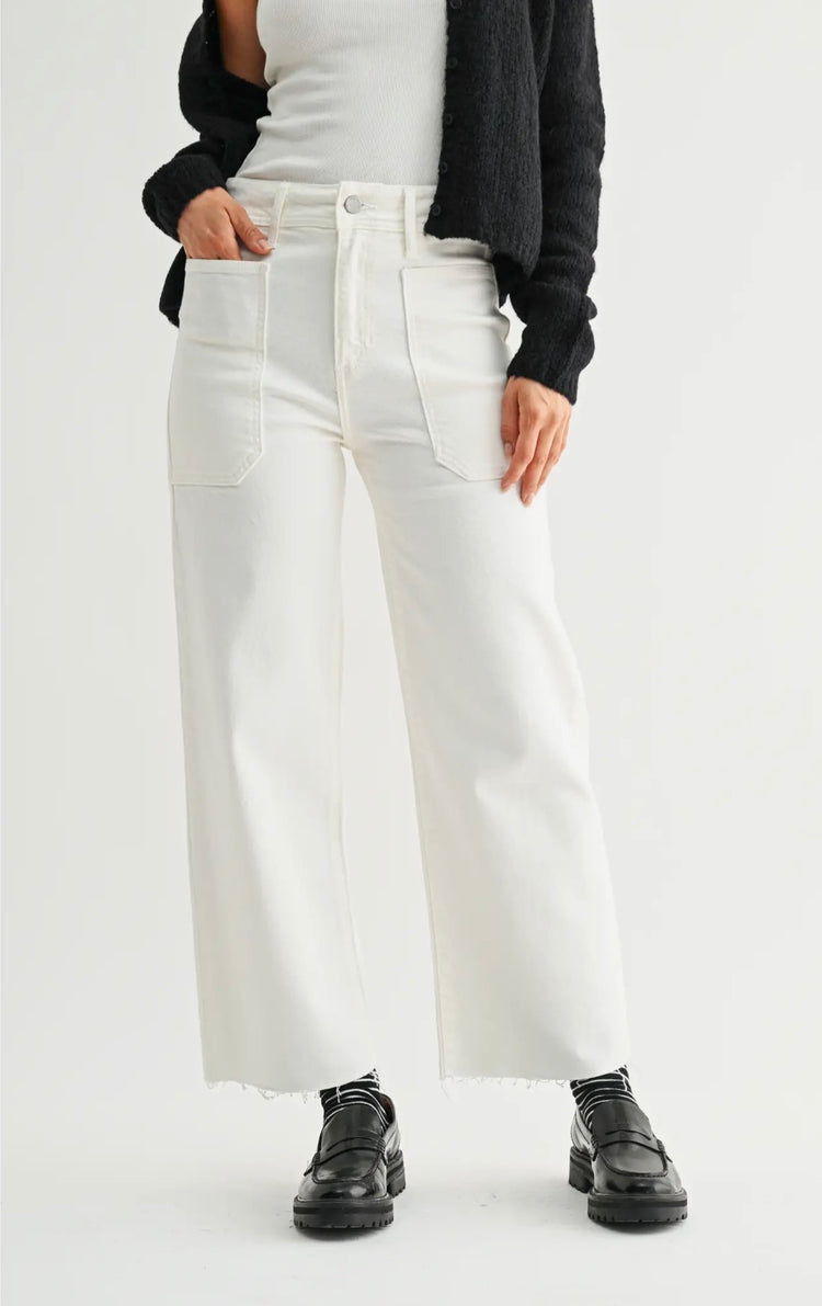 BP353 High Rise Utility Pant- Off White
