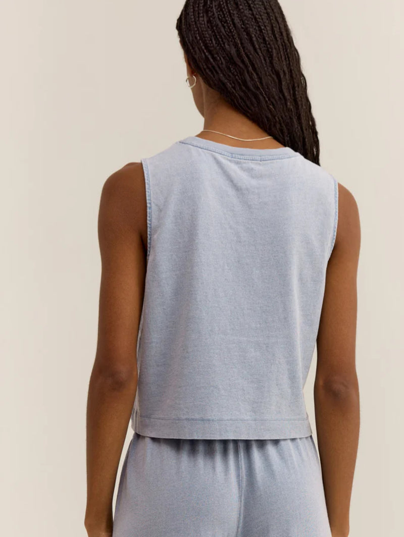 ZT222222 Sloane Jersey Denim Muscle Tank