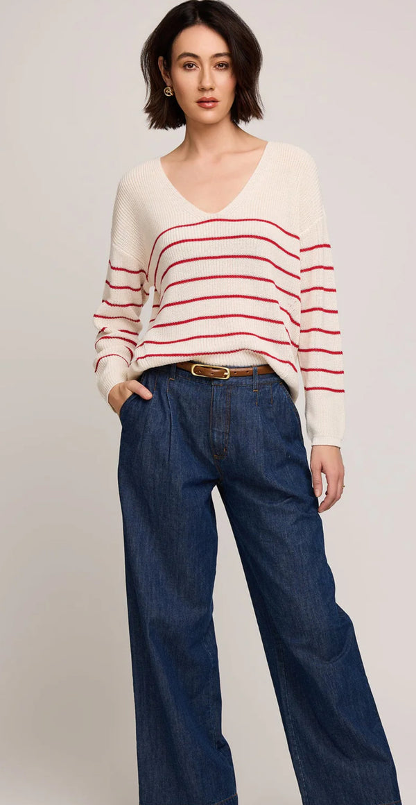 GF2508-3672 Tucker Sweater- Red Stripe