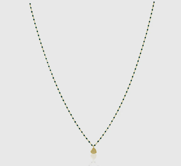 EMHNG1SJD Elsa Mini Heart Necklace - Green