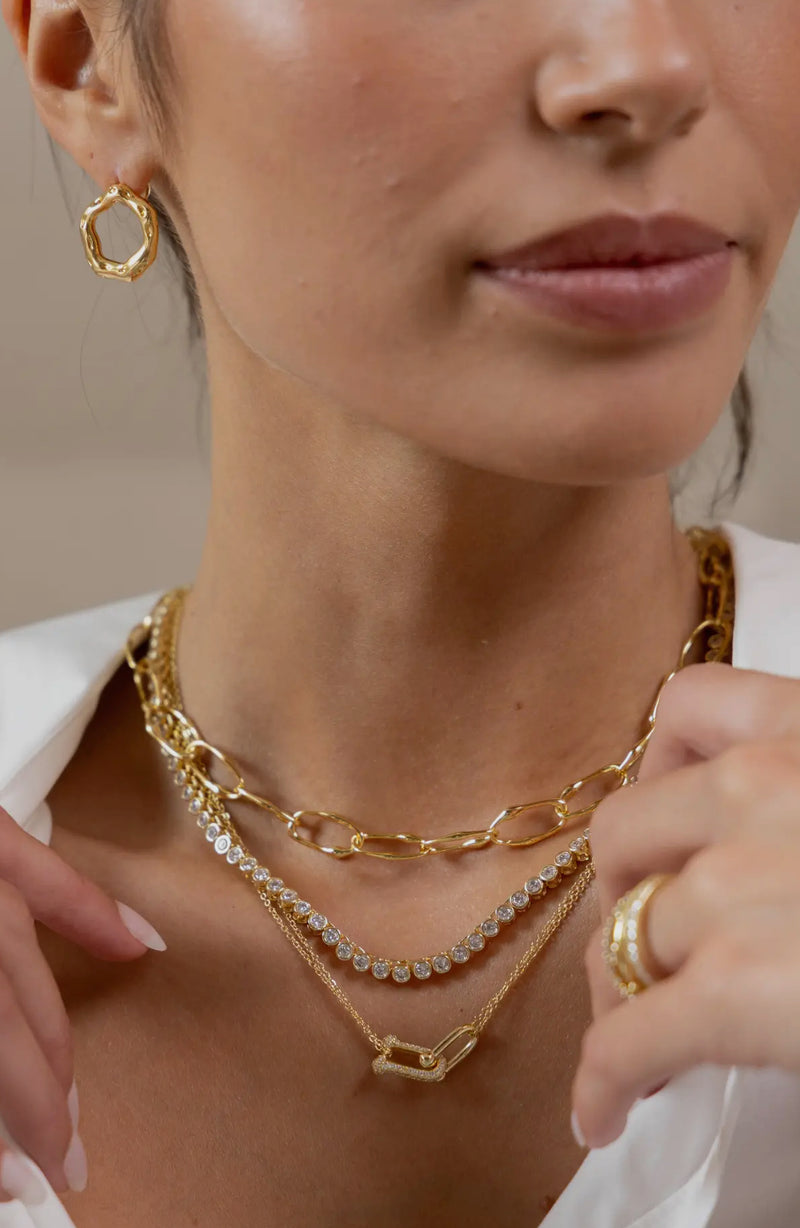 ULPN1SJD U Link Pave Necklace