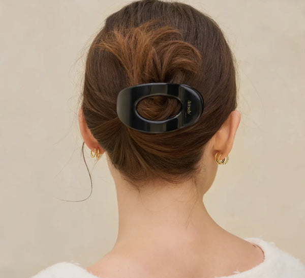 503578 Recycled Plastic Medium Flat Cloud Clip- Black