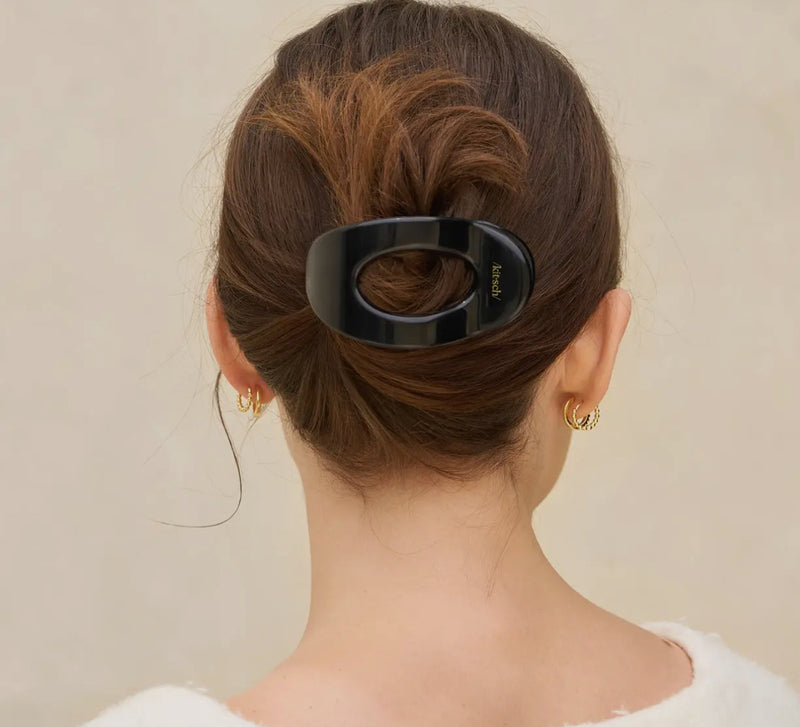 503578 Recycled Plastic Medium Flat Cloud Clip- Black