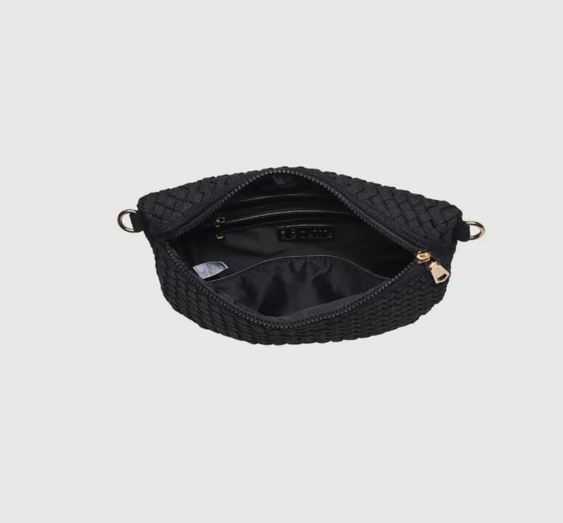 Ethereal - Woven NeopreneCrossbody Bag- Black