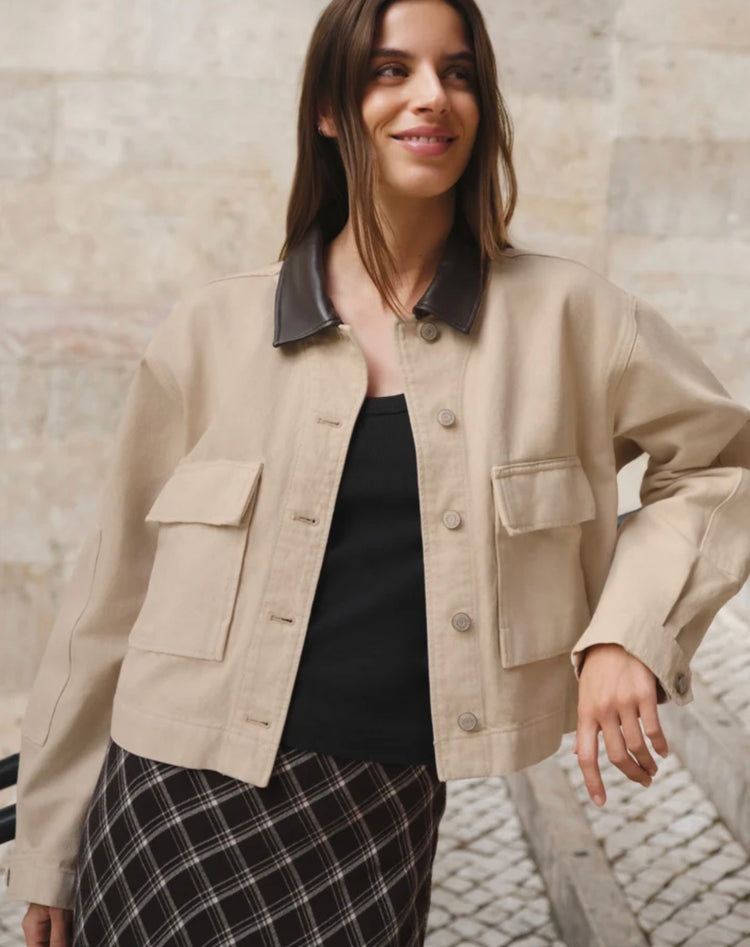 ZJ253339 Rey Cropped Chore Jacket