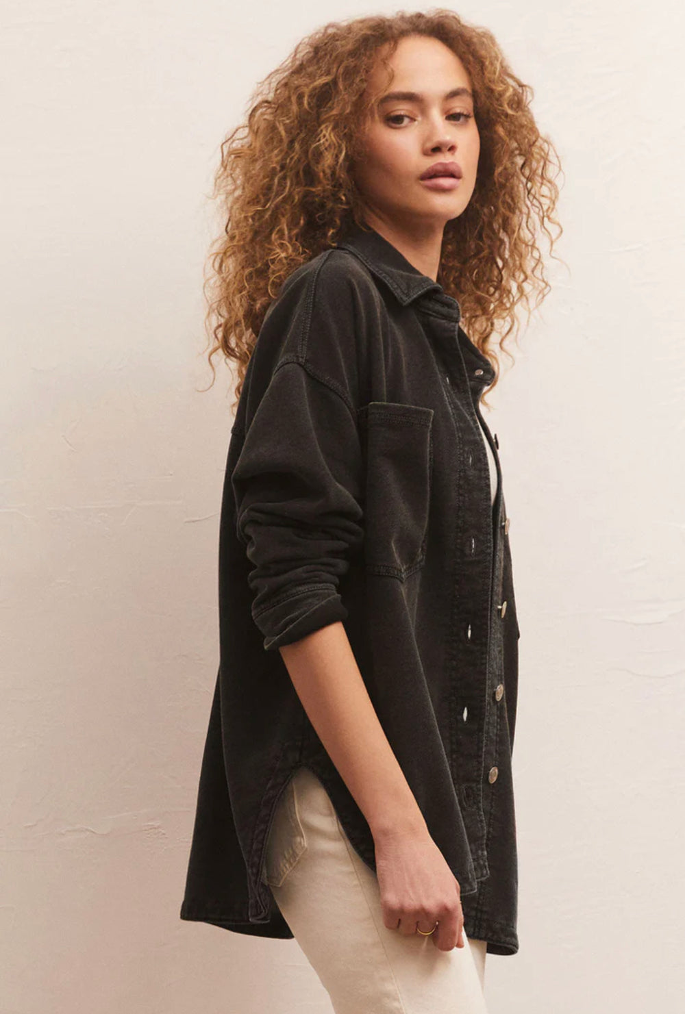 ZJ231161 All day knit denim jacket – Kate and Hale Shop