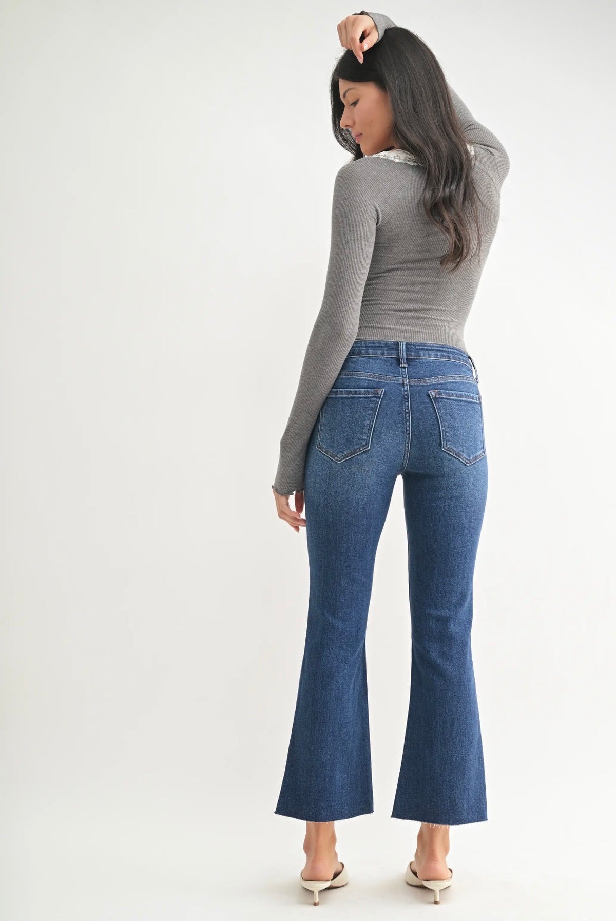 JP180 Scissor Cropped Flare Jean
