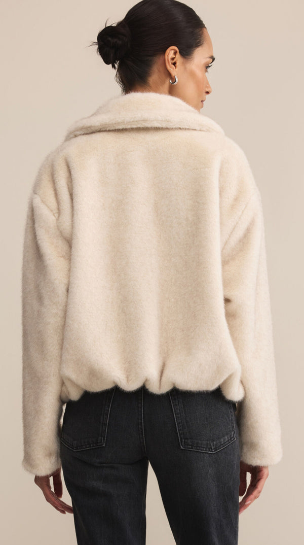 ZJ253278 Amethyst Faux Fur Jacket