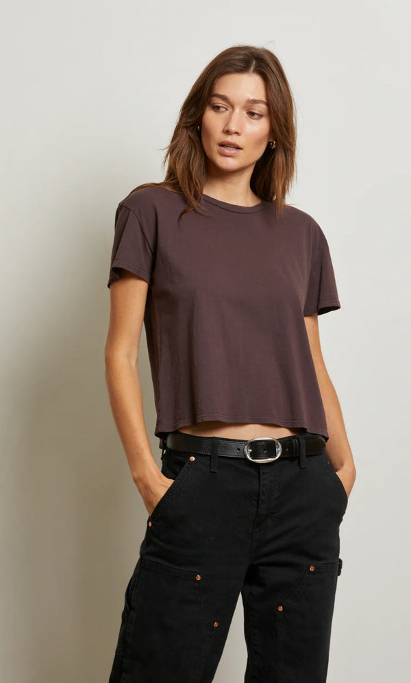 T68- Harley Boxy Crew Tee- Cocoa