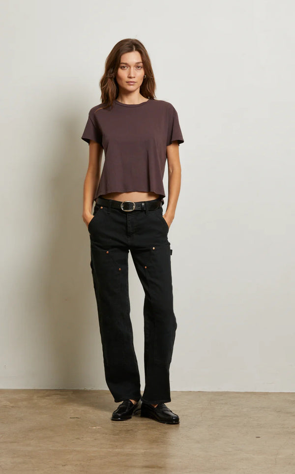 T68- Harley Boxy Crew Tee- Cocoa