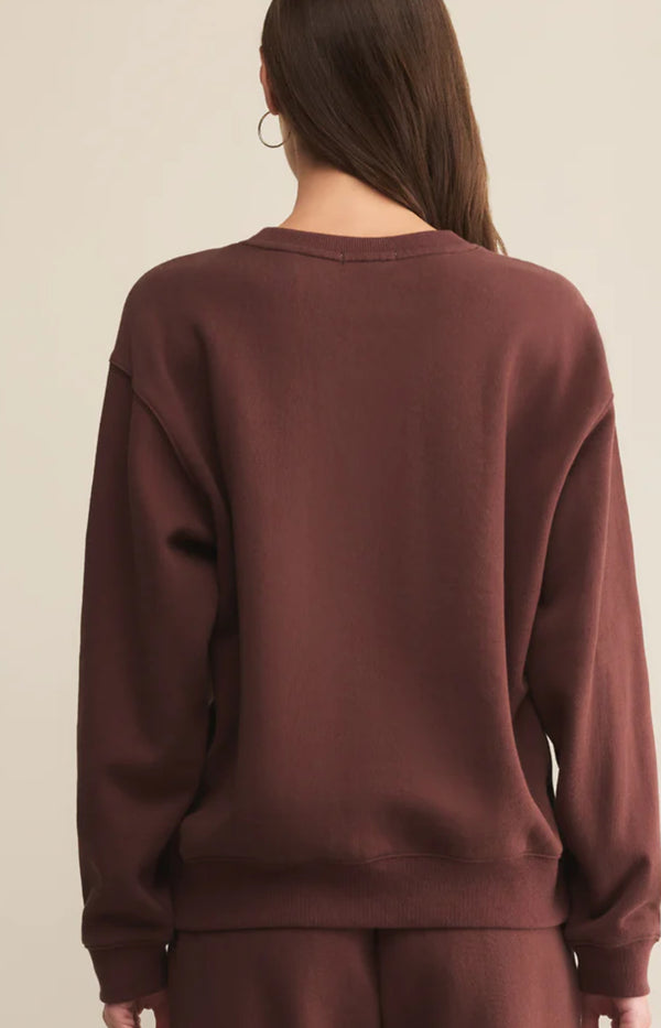 ZT253861 Classic Boyfriend Sweatshirt - Sandalwood