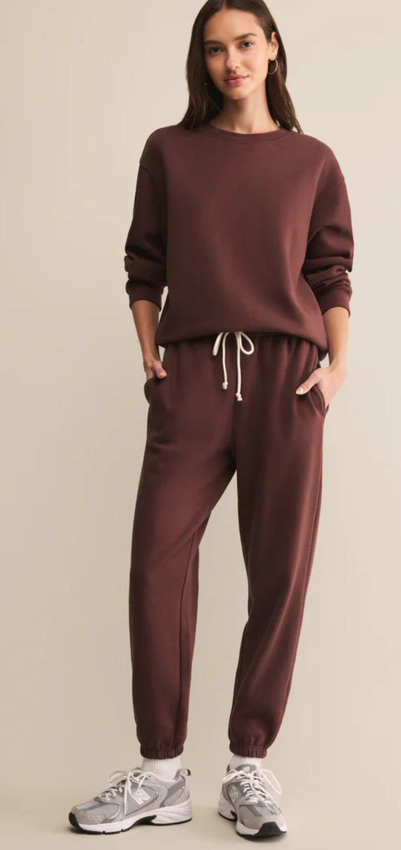 ZT253861 Classic Boyfriend Sweatshirt - Sandalwood