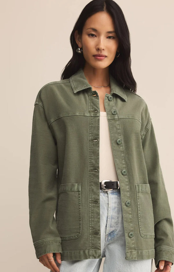 ZJ253465  On The Road Twill Jacket Hunter Green