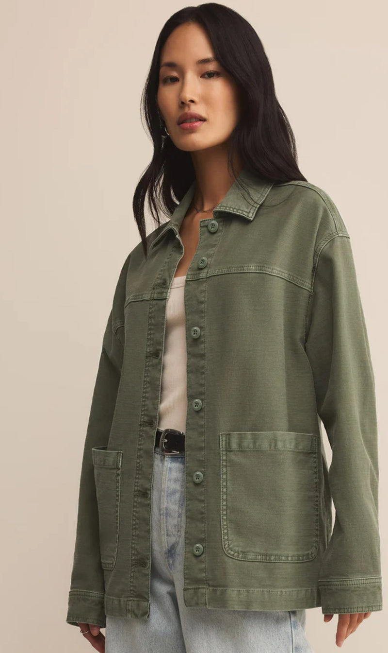 ZJ253465  On The Road Twill Jacket Hunter Green