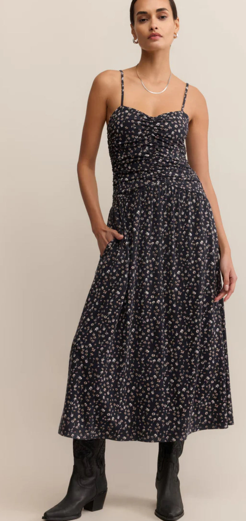 ZD253248  Georgina Dellah Ditsy Dress Black