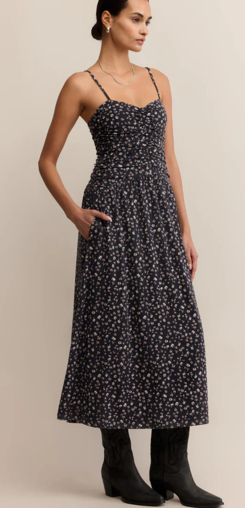 ZD253248  Georgina Dellah Ditsy Dress Black