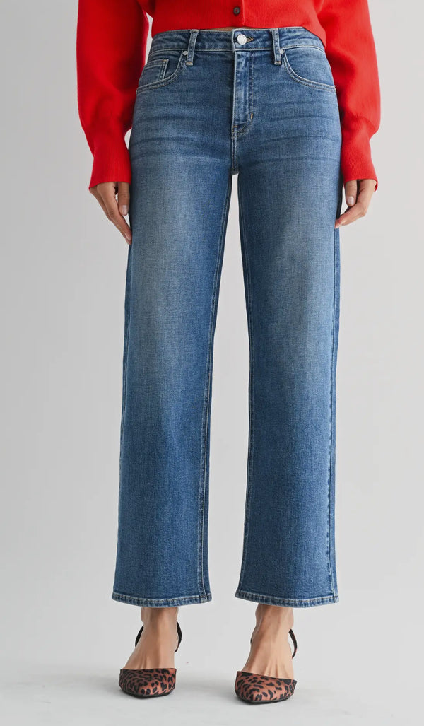 BP511J-Med Mid Rise Slim Wide Leg Jean