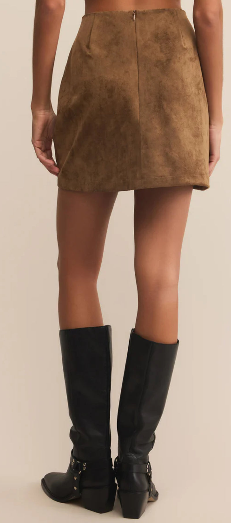 ZK253337 Ciera Suede Skirt
