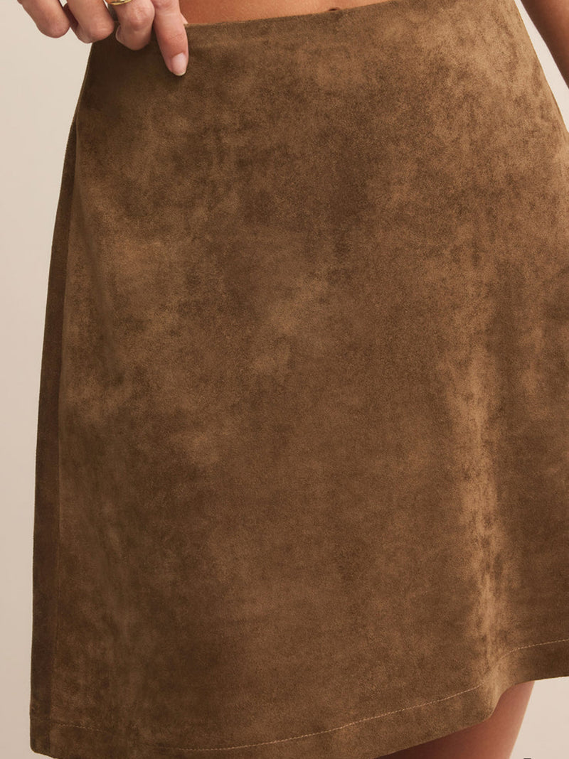 ZK253337 Ciera Suede Skirt