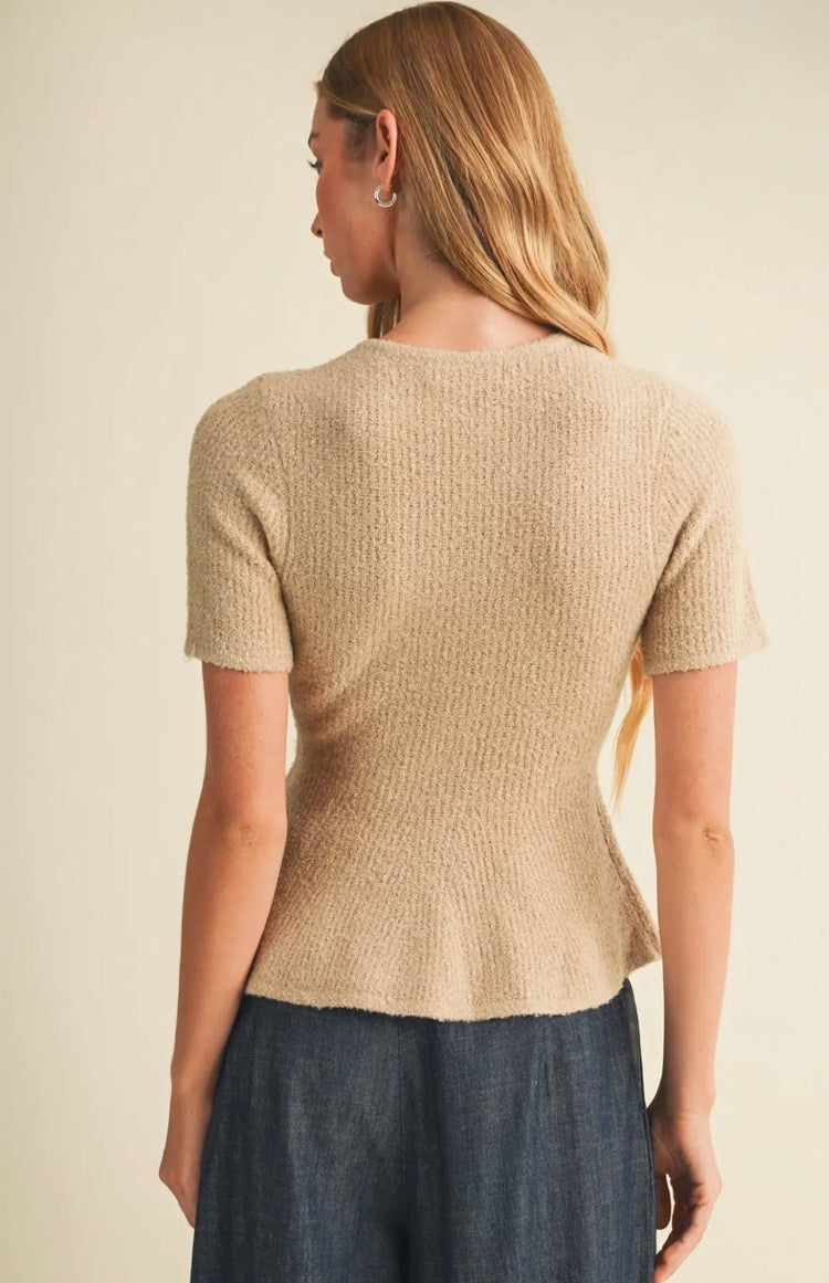 Chelsea Boucle Peplum Sweater