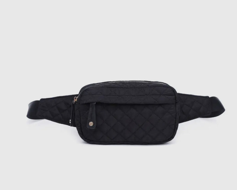 19308 Teo Quilted Nylon Fanny Belt Bag