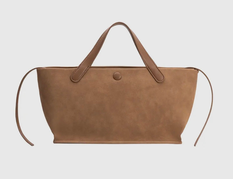 BD1005TN Jill Tan Vegan Suede Tote Bag