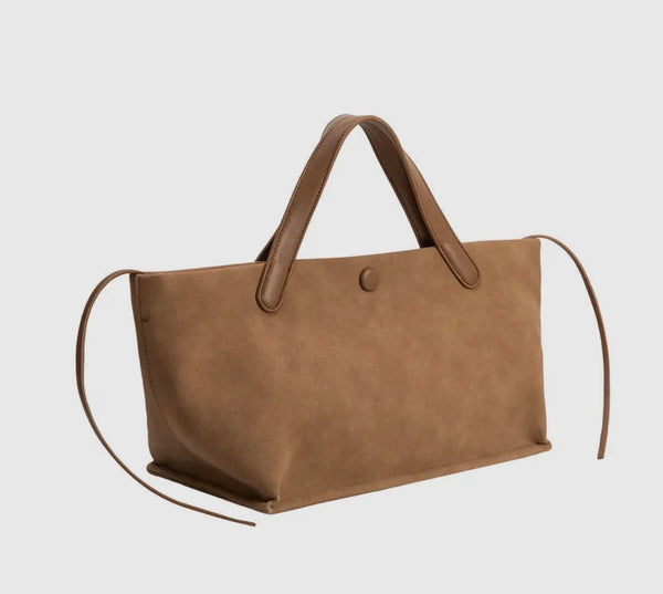 BD1005TN Jill Tan Vegan Suede Tote Bag