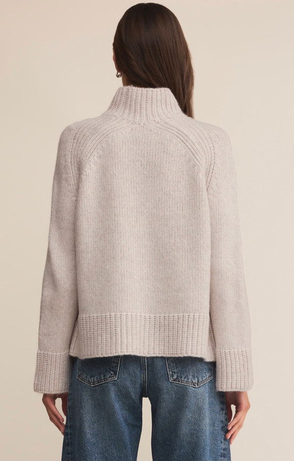 ZW254539 Emerge Funnel Neck Sweater- Turtle Dove