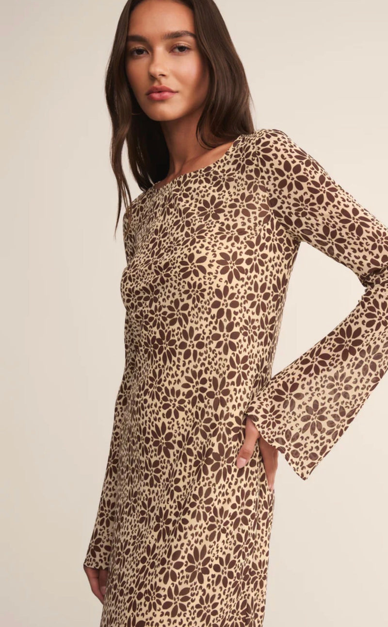 ZD254887 Campbell Floral Maxi Dress-Chocolate Cherry
