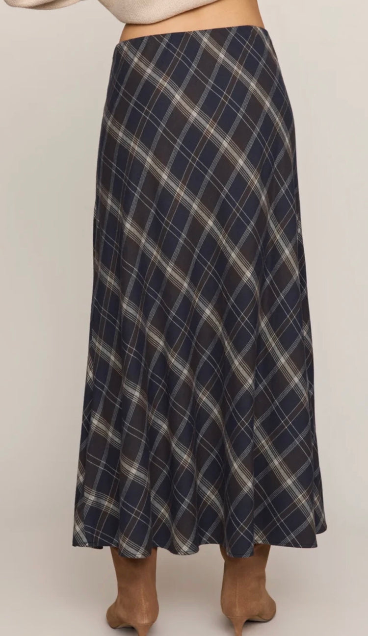ZK264201 Crestview Plaid Maxi Skirt