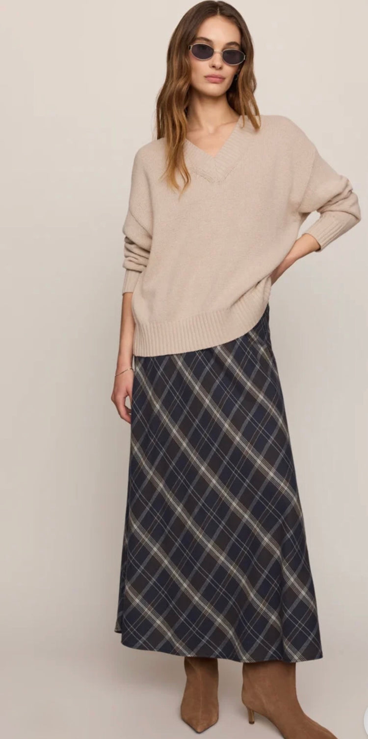 ZK264201 Crestview Plaid Maxi Skirt