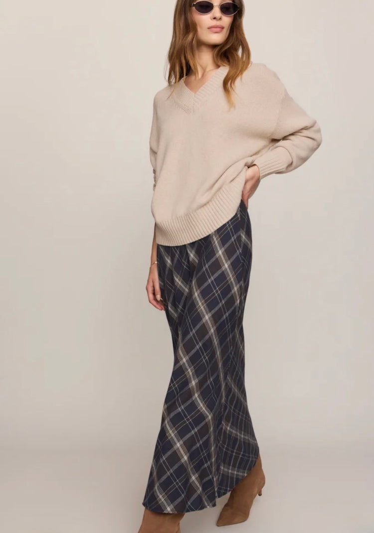 ZK264201 Crestview Plaid Maxi Skirt