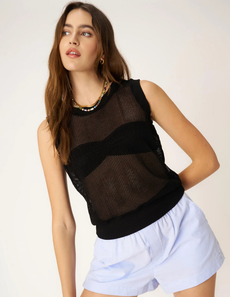 10867825 Be Real Sweater Mesh Tank